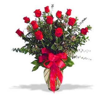 çiçek siparisi 11 adet kirmizi gül cam vazo  Hatay online çiçekçi , çiçek siparişi 