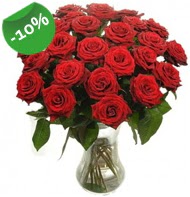 Vazo içerisinde 25 adet kırmızı gül  Hatay çiçek yolla , çiçek gönder , çiçekçi  