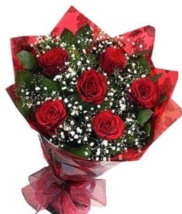 6 adet kırmızı gülden buket  Hatay çiçek siparişi sitesi 