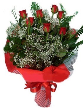 7 kırmızı gül buketi  Hatay çiçek , çiçekçi , çiçekçilik 